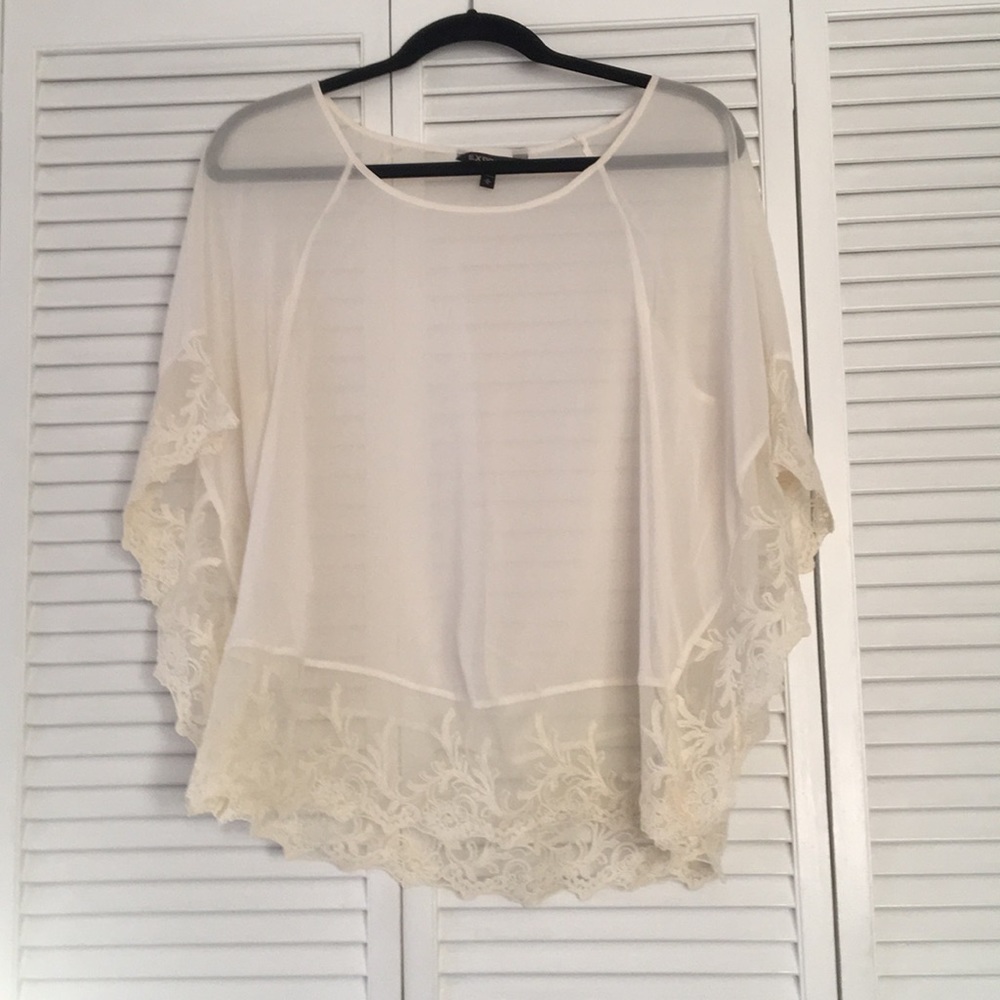 Express White Lace Top